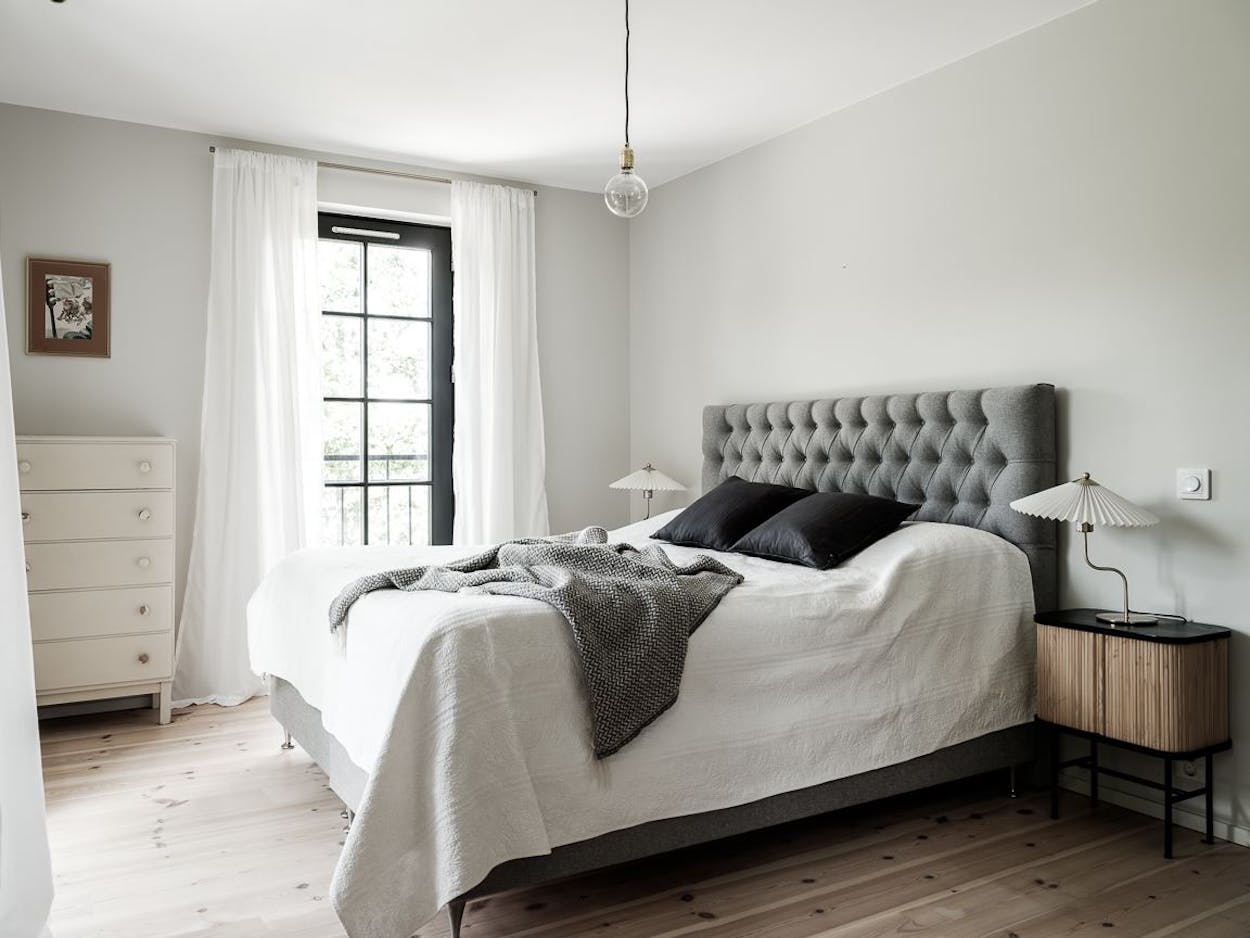 chambre décoration scandinave maison en bois