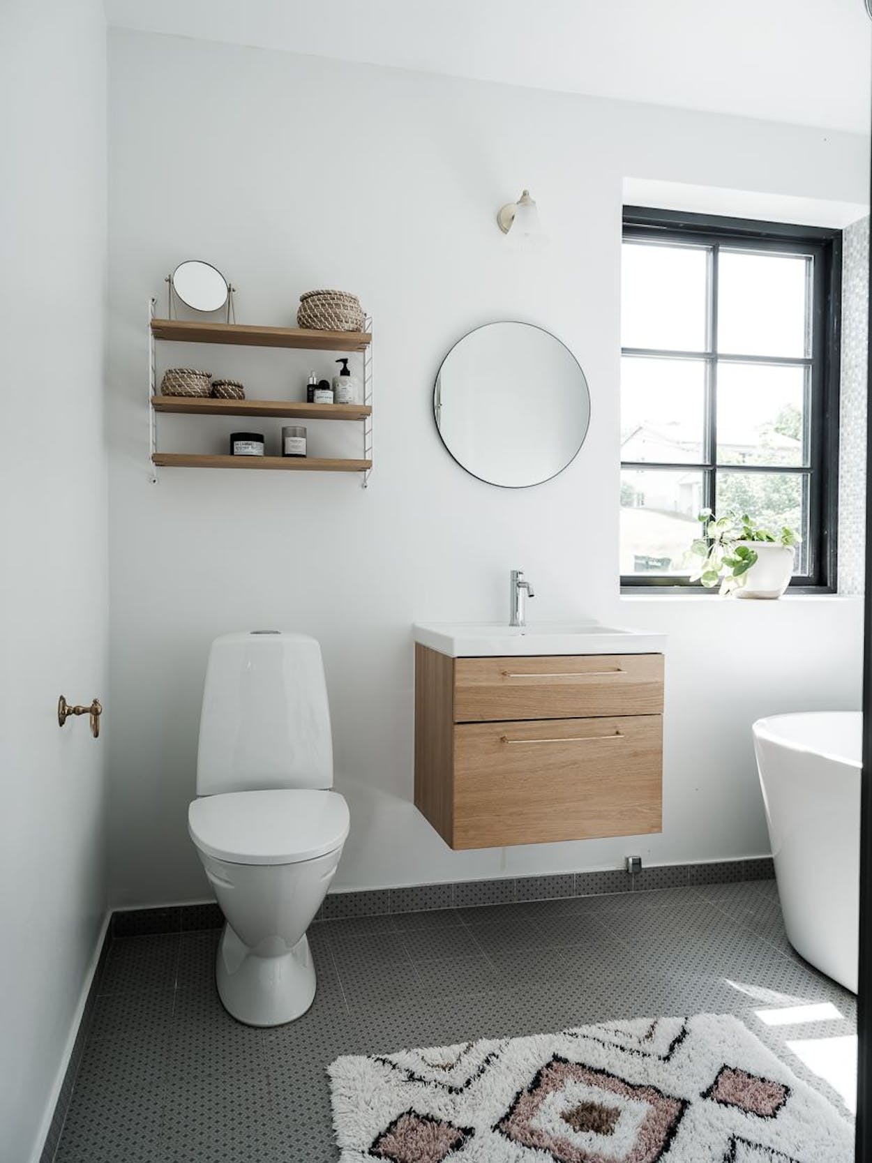 salle de bain décoration scandinave maison en bois