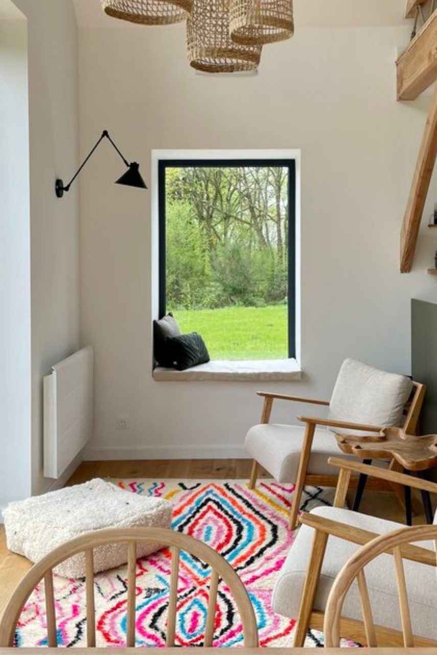 salon maison en bois monts d'Arrée Douarenn