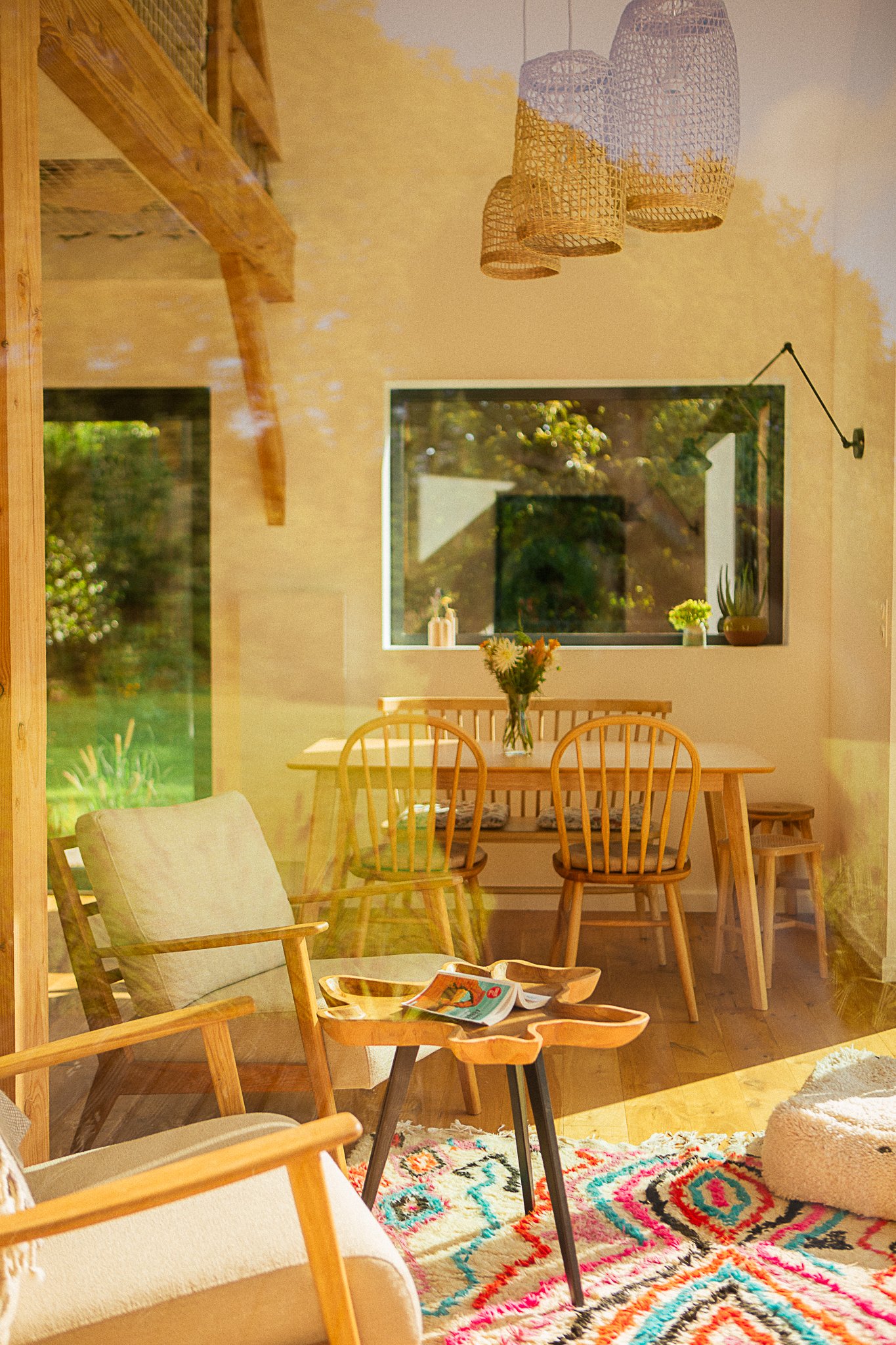 salon maison en bois monts d'Arrée Douarenn
