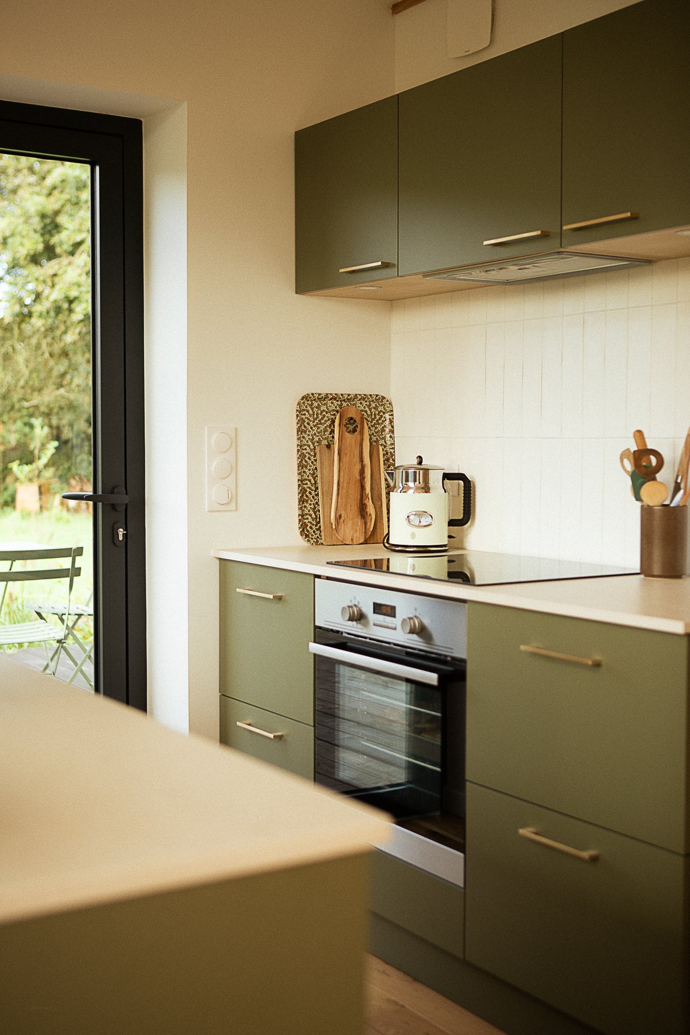 cuisine verte maison en bois monts d'Arrée Douarenn