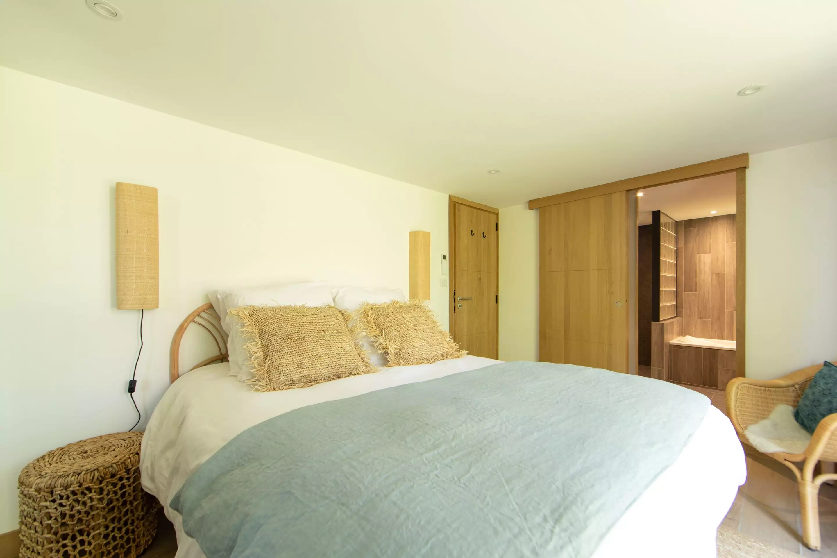 chambre maison en bois villa Mélyne Cap Ferret chambre maison en bois villa Mélyne Cap Ferret