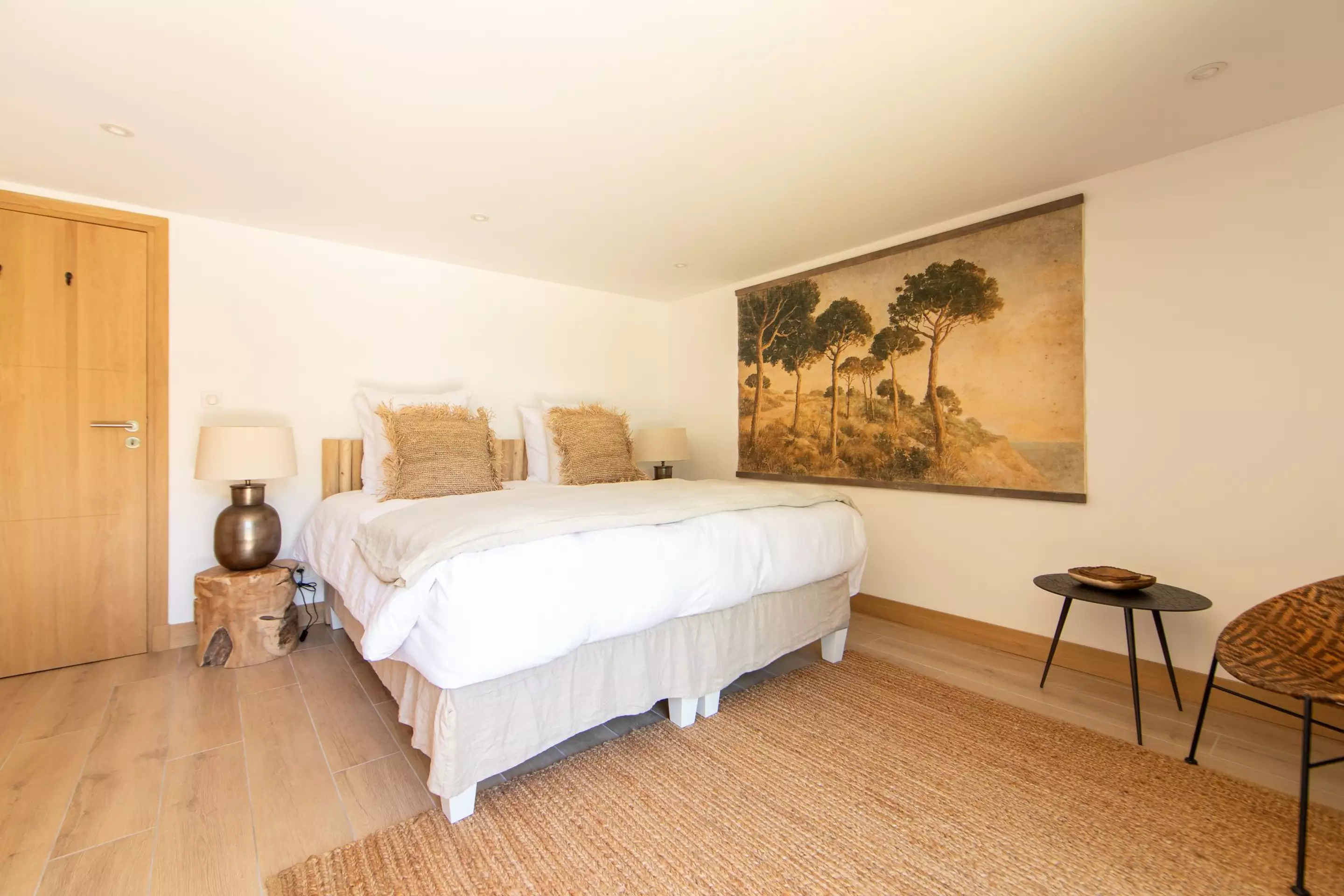 chambre décoration naturelle villa Mélyne Cap Ferret chambre décoration naturelle villa Mélyne Cap Ferret