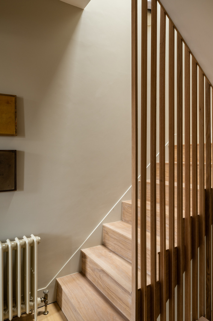 escalier bois garde-corps bois design