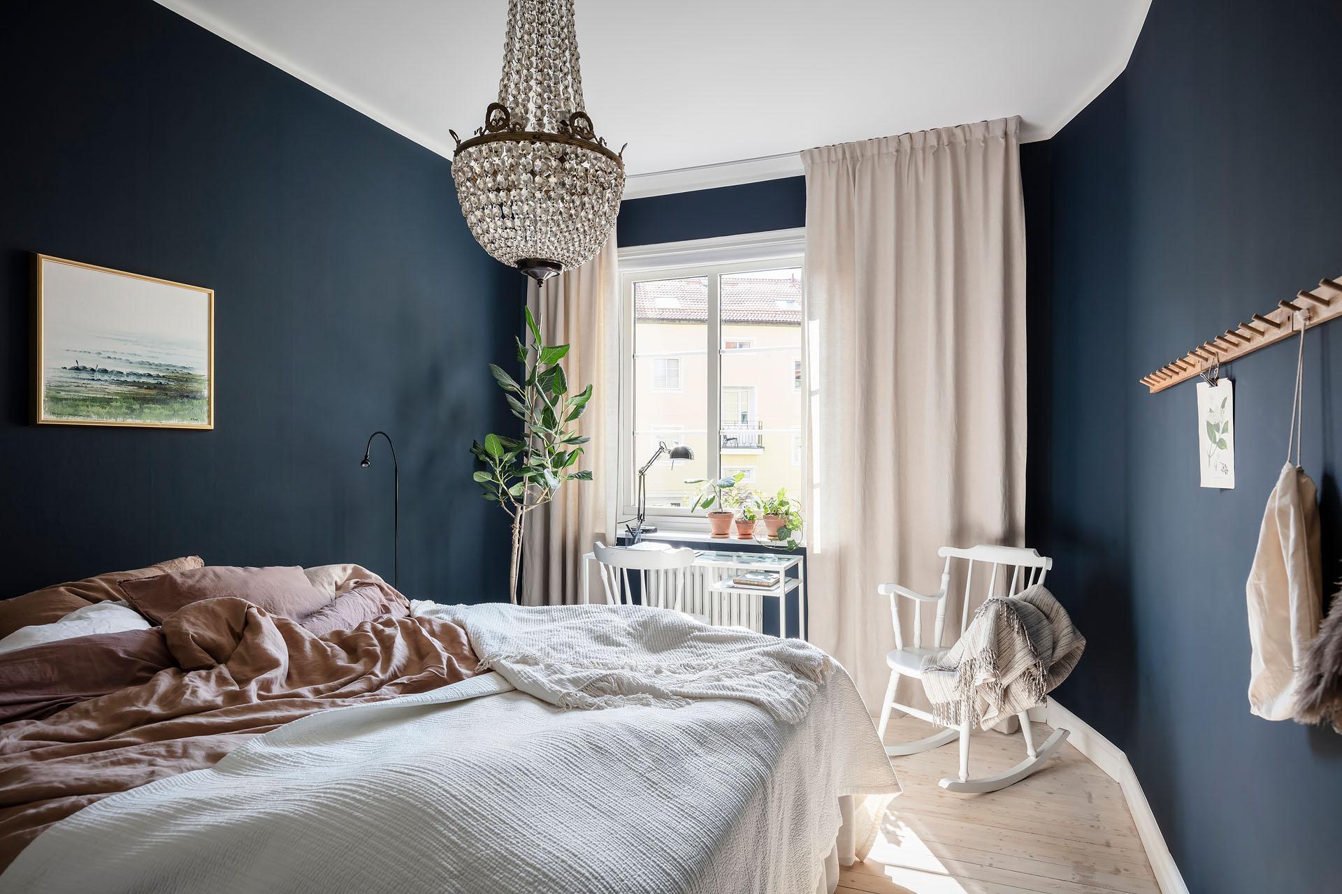 chambre mur bleu appartement décoration scandinave chambre mur bleu appartement décoration scandinave
