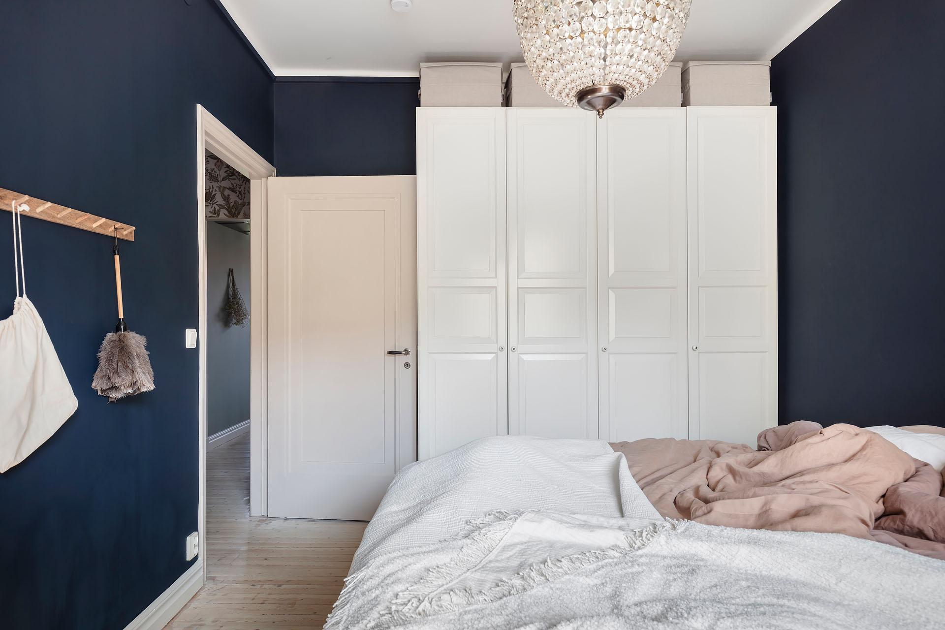 chambre mur bleu appartement décoration scandinave chambre mur bleu appartement décoration scandinave