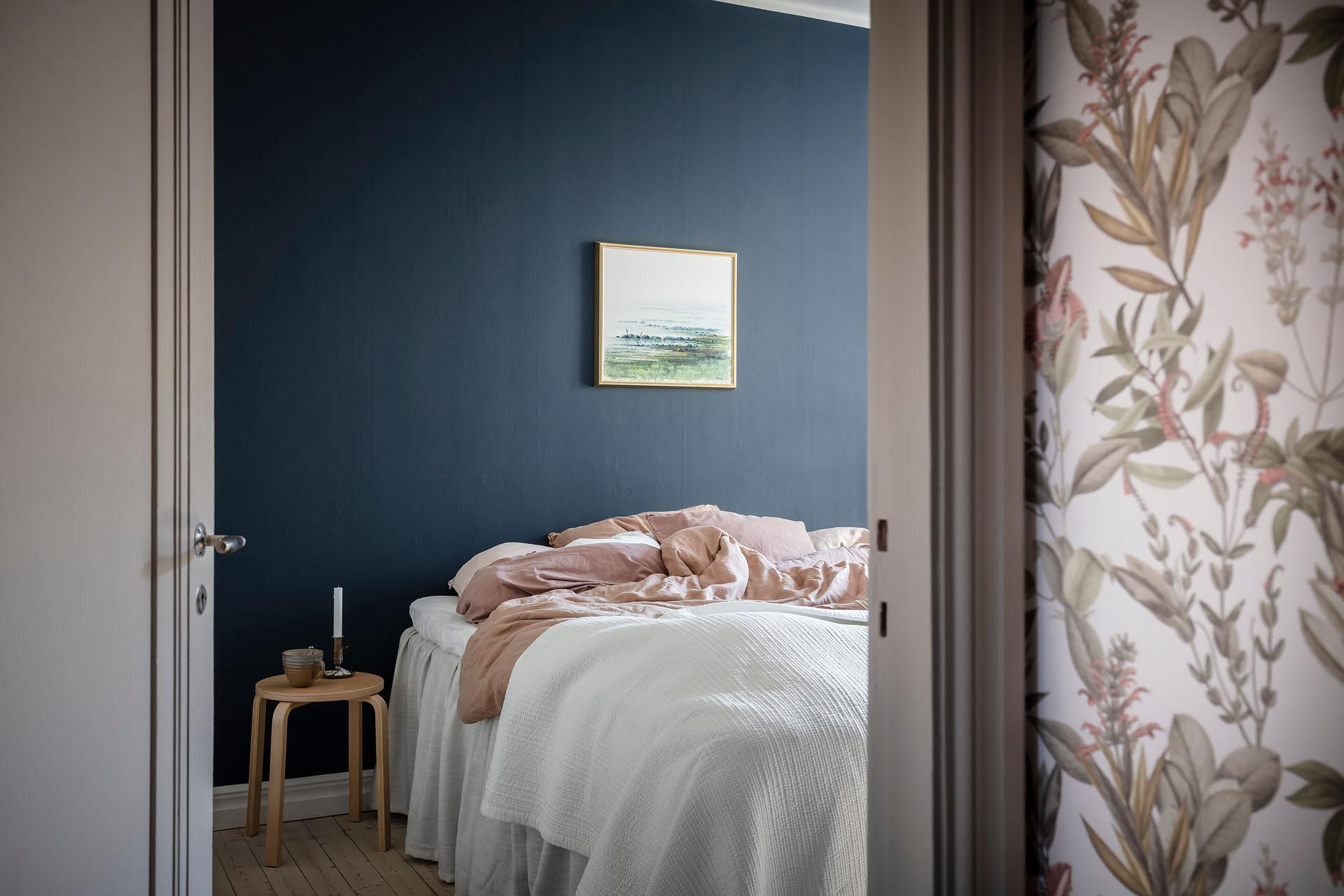 chambre mur bleu appartement décoration scandinave chambre mur bleu appartement décoration scandinave