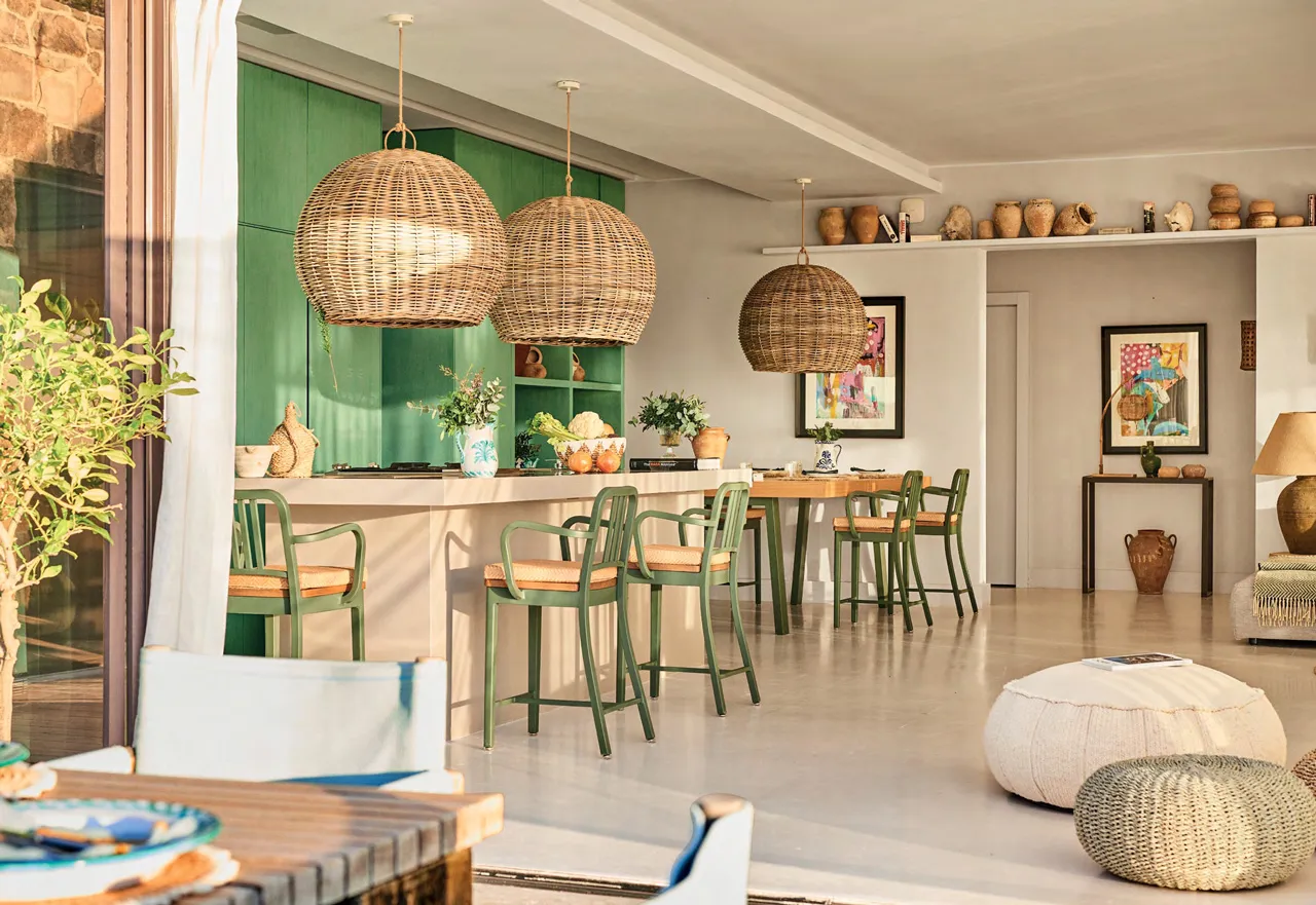 cuisine ouverte sur salon maison en pierres Villa Punta Paloma Tarifa cuisine ouverte sur salon maison en pierres Villa Punta Paloma Tarifa