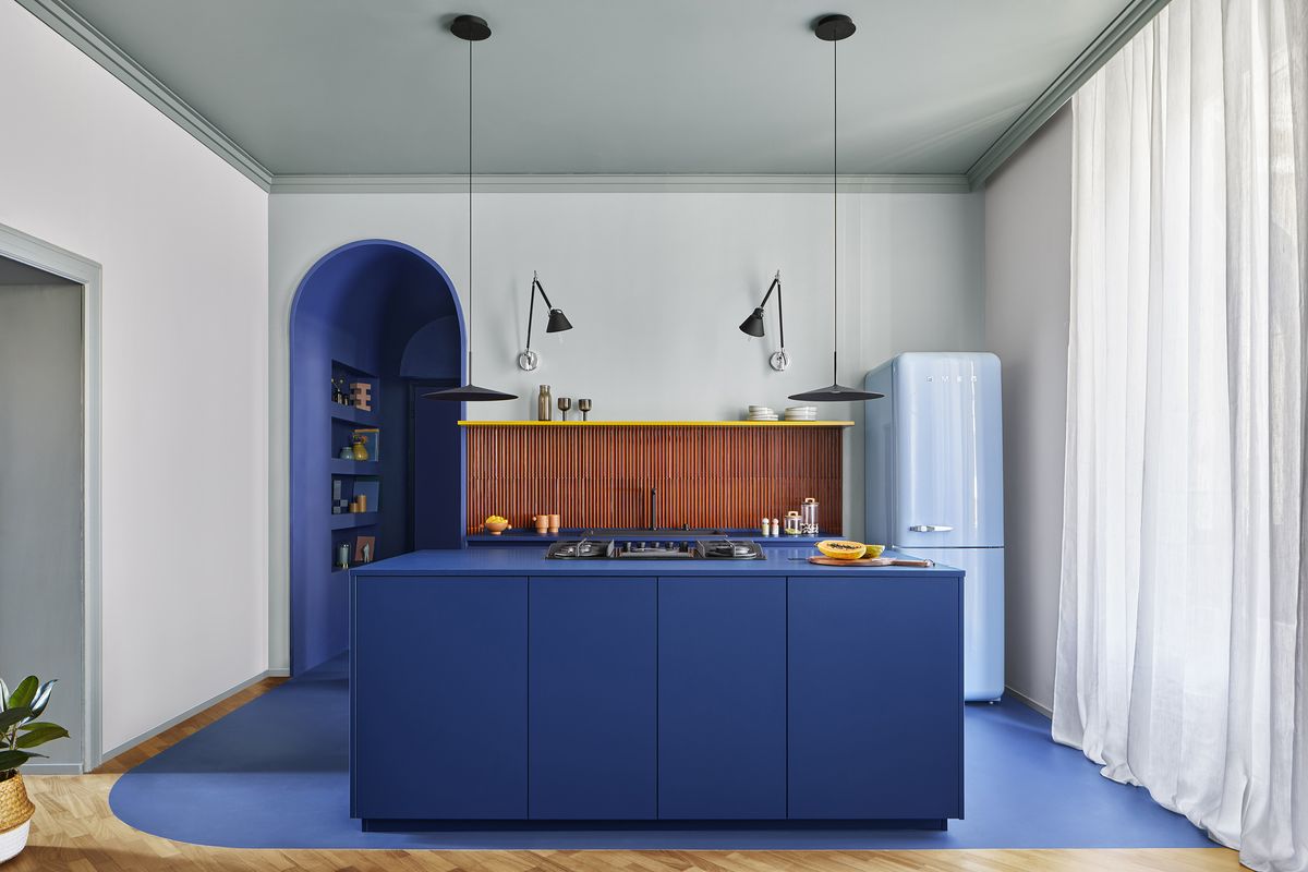 cuisine design bleue cuisine design bleue