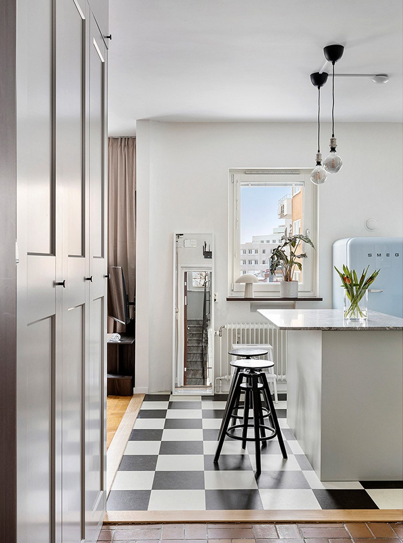 cuisine sol à damier studio 35m2 cuisine sol à damier studio 35m2