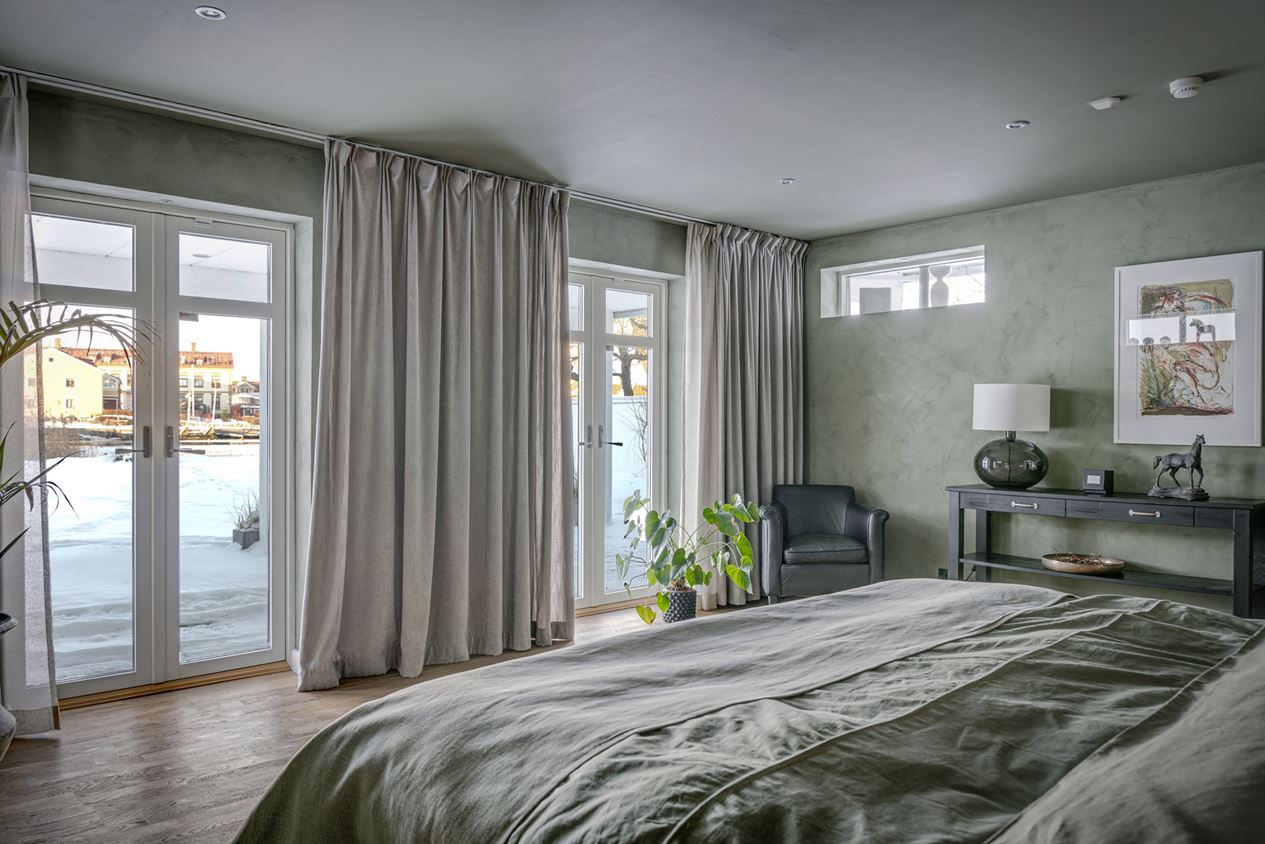 chambre décoration scandinave vert sauge