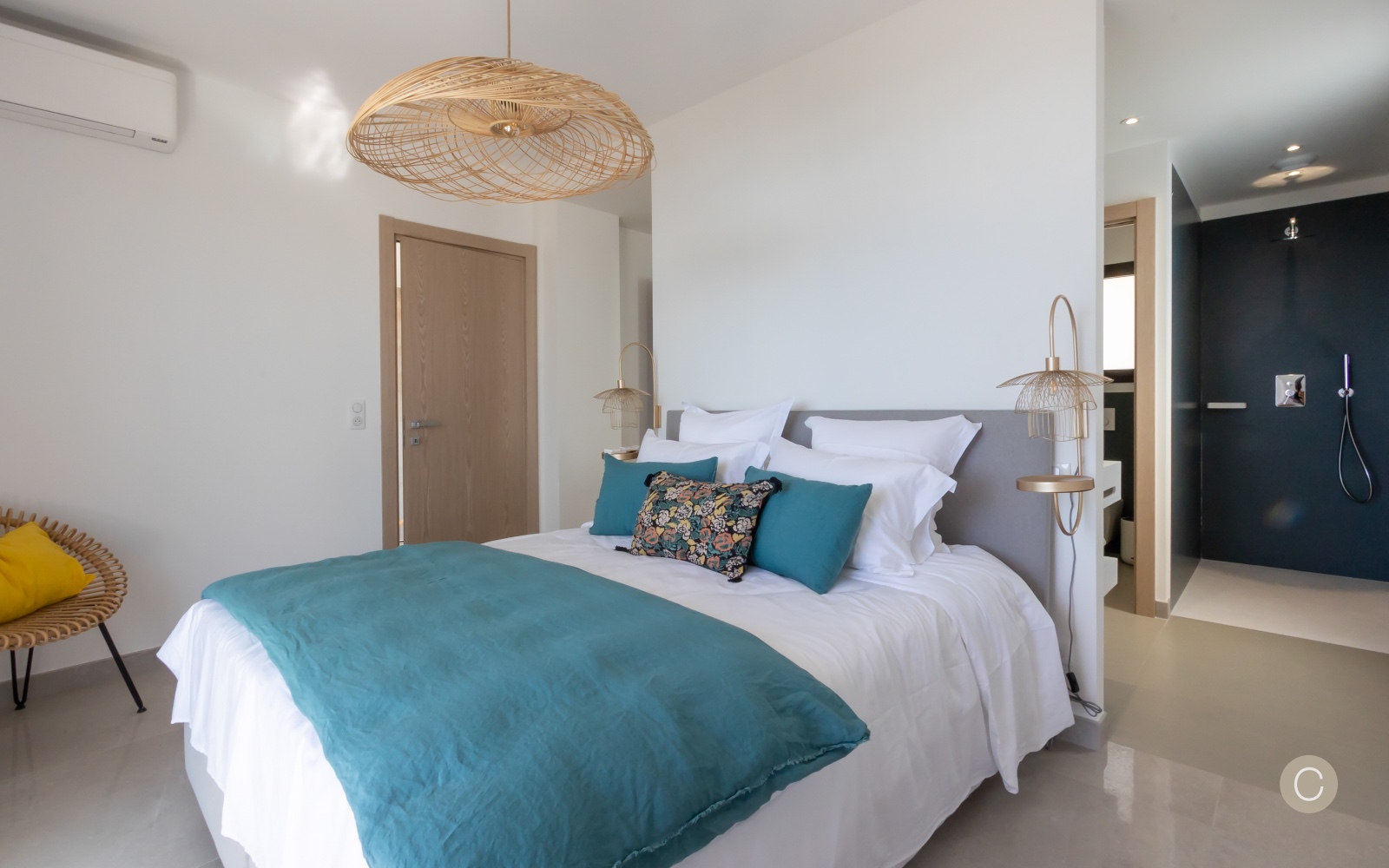 chambre maison contemporaine maison Corse chambre maison contemporaine maison Corse
