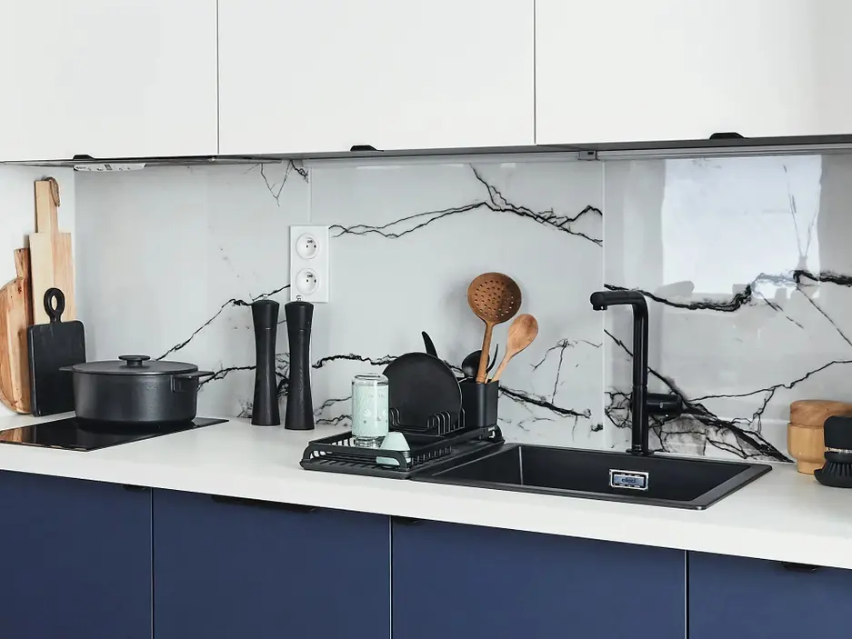 cuisine design bleue Leroy Merlin cuisine design bleue Leroy Merlin