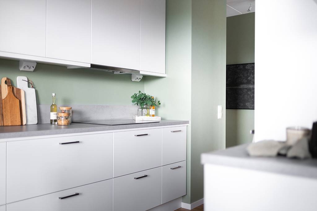 cuisine blanche design murs verts cuisine blanche design murs verts