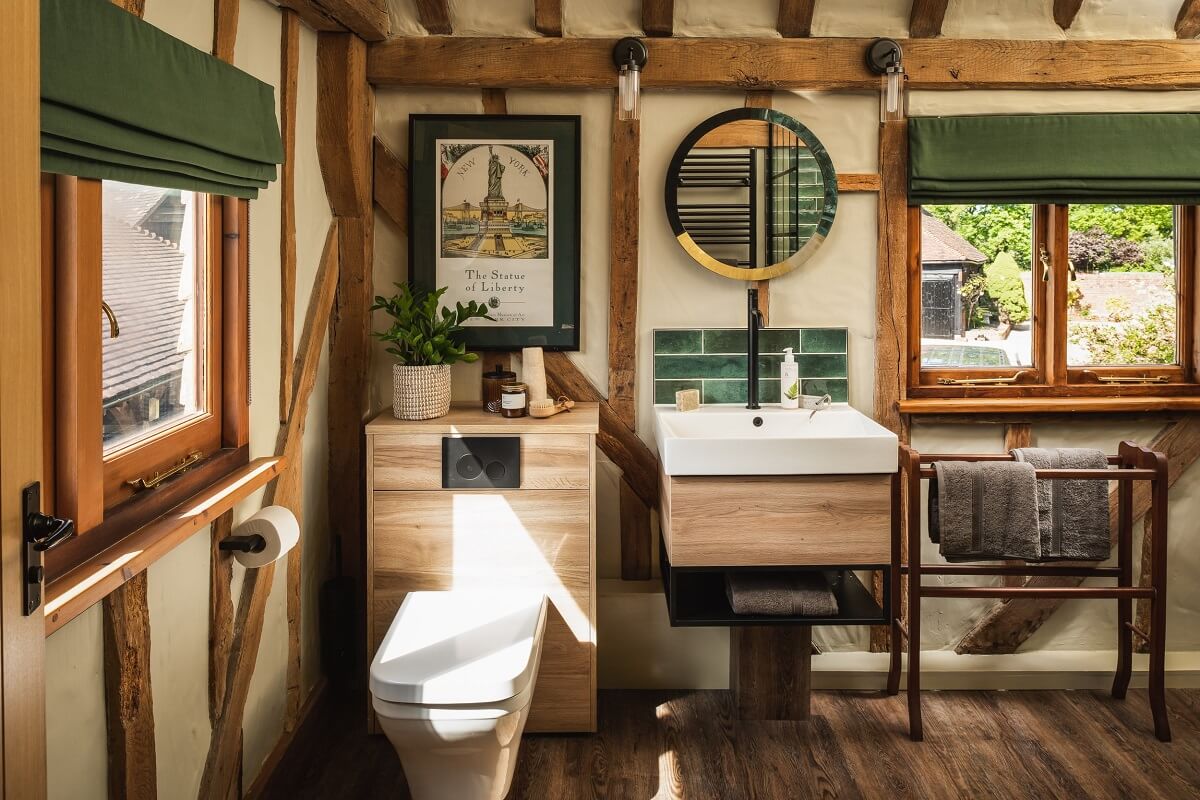 salle de bain avec poutres décoration rustique chic et contemporaine salle de bain avec poutres décoration rustique chic et contemporaine