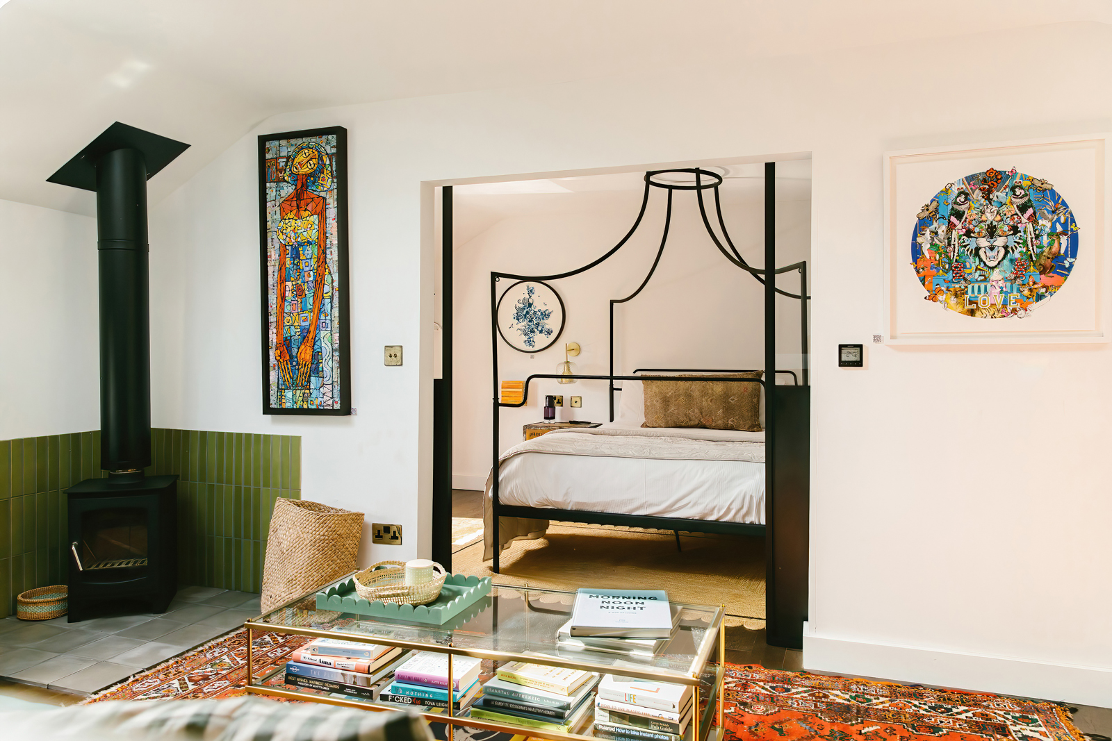 salon et chambre annexe maison rénovée