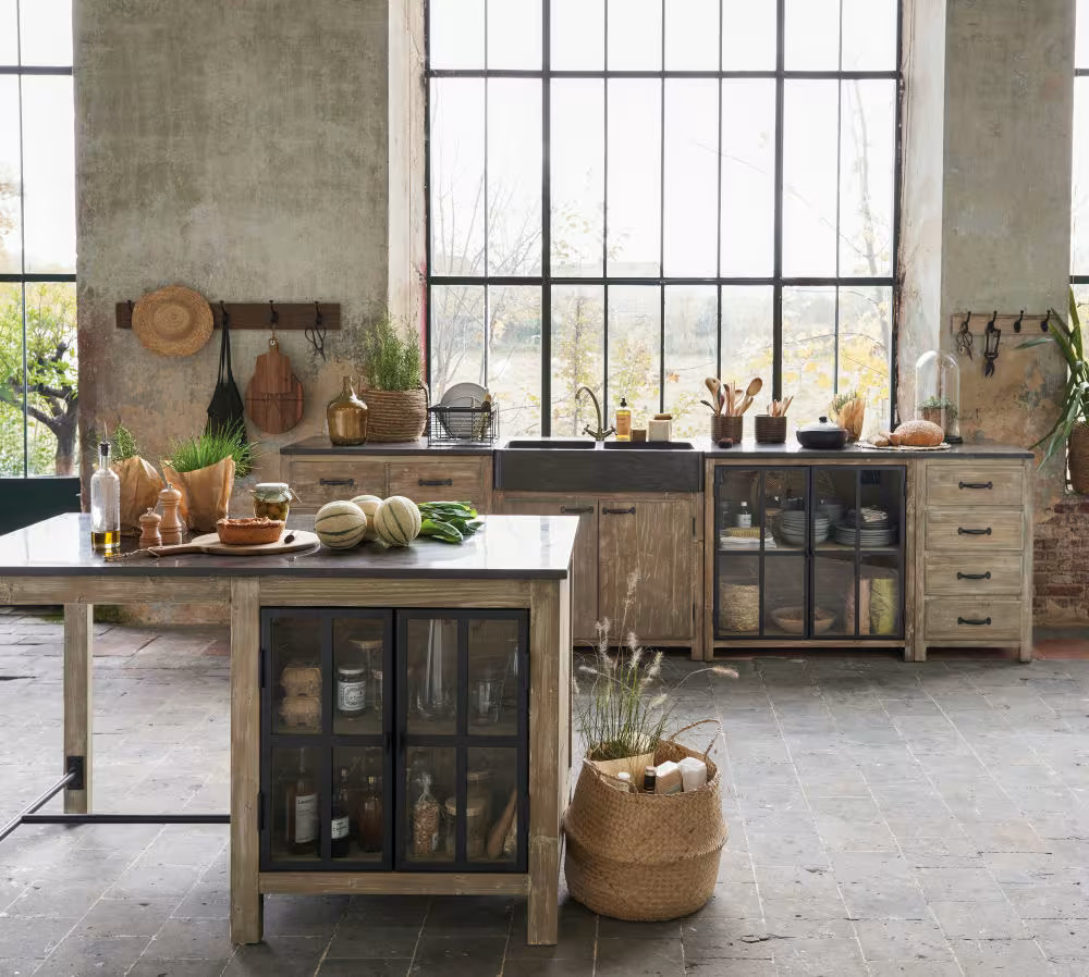 cuisine en bois massif Greta par Maisons du Monde cuisine en bois massif Greta par Maisons du Monde