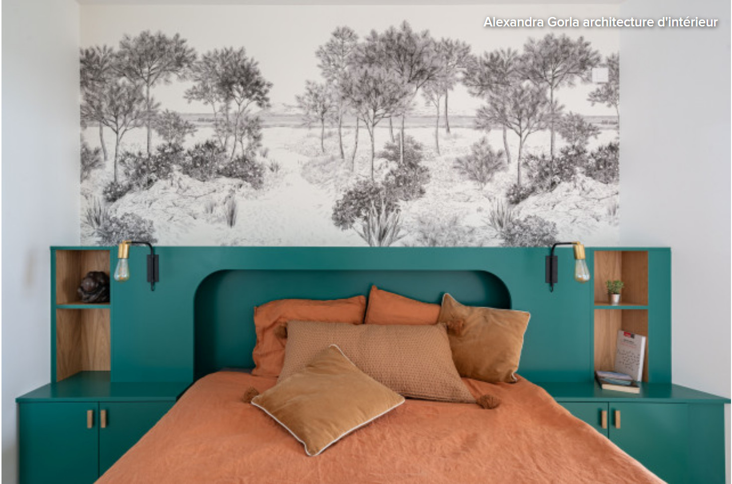 chambre avec papier-peint panoramique décoration contemporaine chambre avec papier-peint panoramique décoration contemporaine