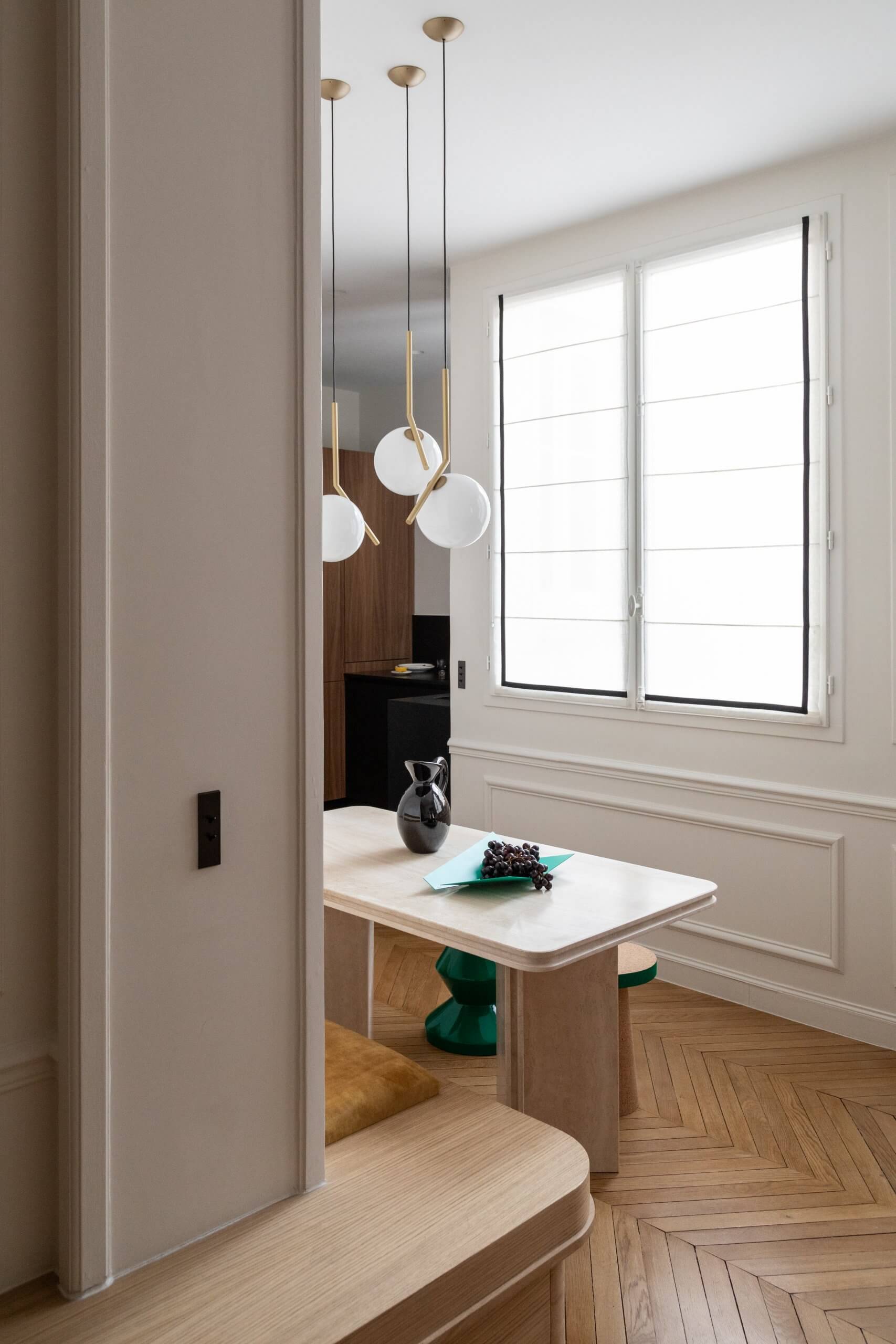 cuisine décoration design appartement haussmannien Paris cuisine décoration design appartement haussmannien Paris
