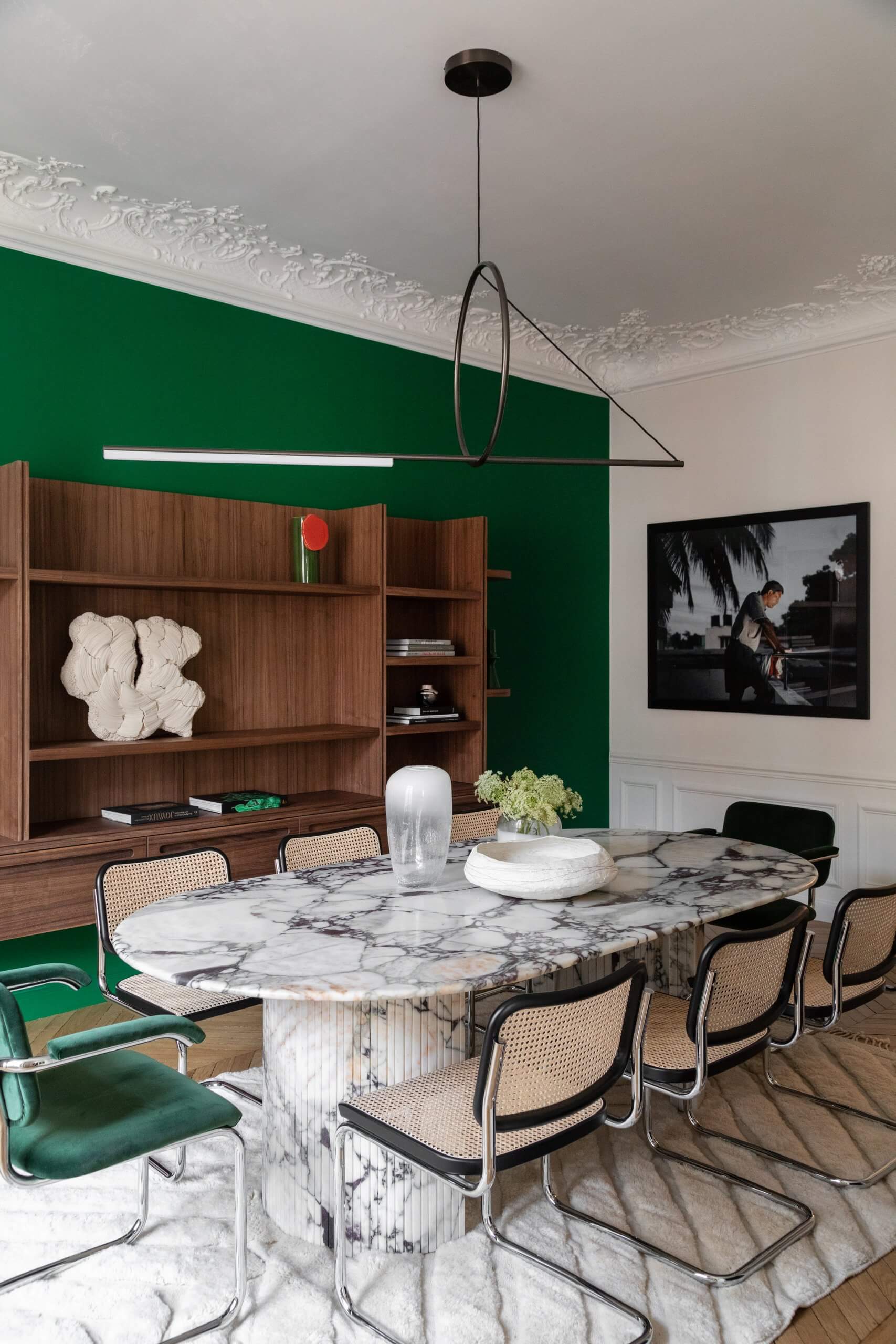 salle à manger décoration design appartement haussmannien Paris salle à manger décoration design appartement haussmannien Paris