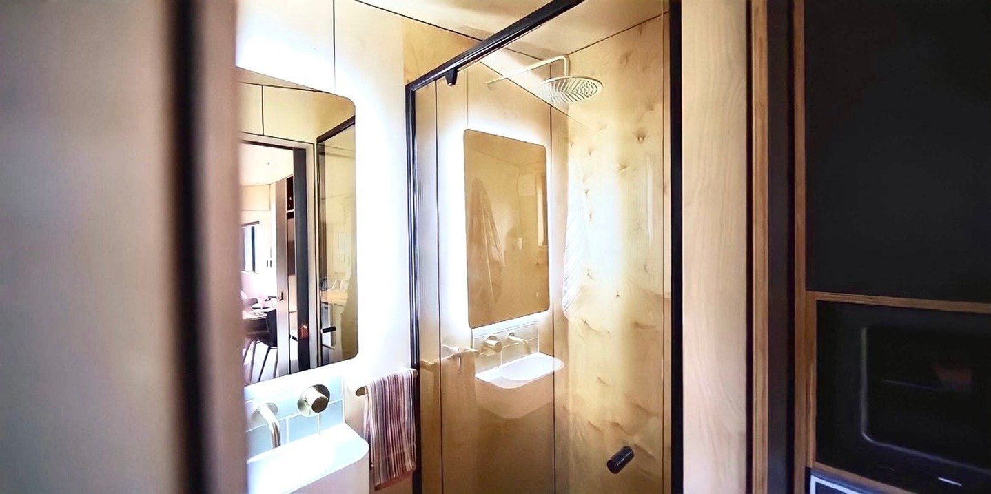 salle de bain tiny house 21m2 Häuslein modèle Luna salle de bain tiny house 21m2 Häuslein modèle Luna