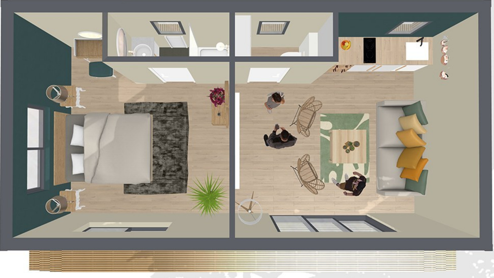 plan mini maison LODJ 40m2 plan mini maison LODJ 40m2