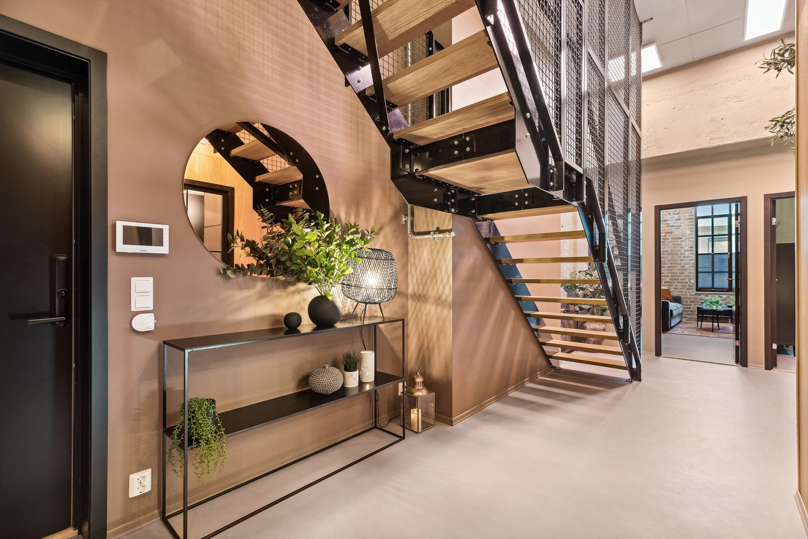 entrée avec escalier acier loft entrée avec escalier acier loft