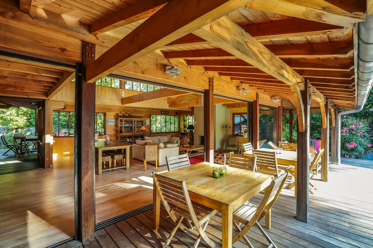 terrasse couverte maison en bois Cap Ferret terrasse couverte maison en bois Cap Ferret