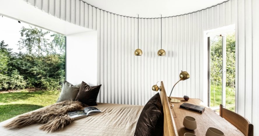 chambre arrondie maison architecte Danemark Jan Henrik Jansen chambre arrondie maison architecte Danemark Jan Henrik Jansen