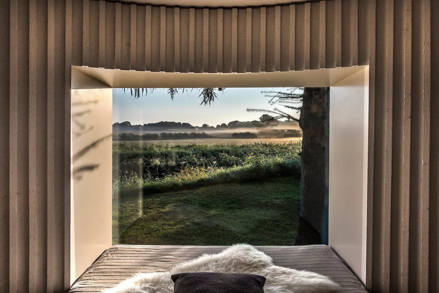 chambre avec baie vitrée maison architecte Danemark Jan Henrik Jansen chambre avec baie vitrée maison architecte Danemark Jan Henrik Jansen