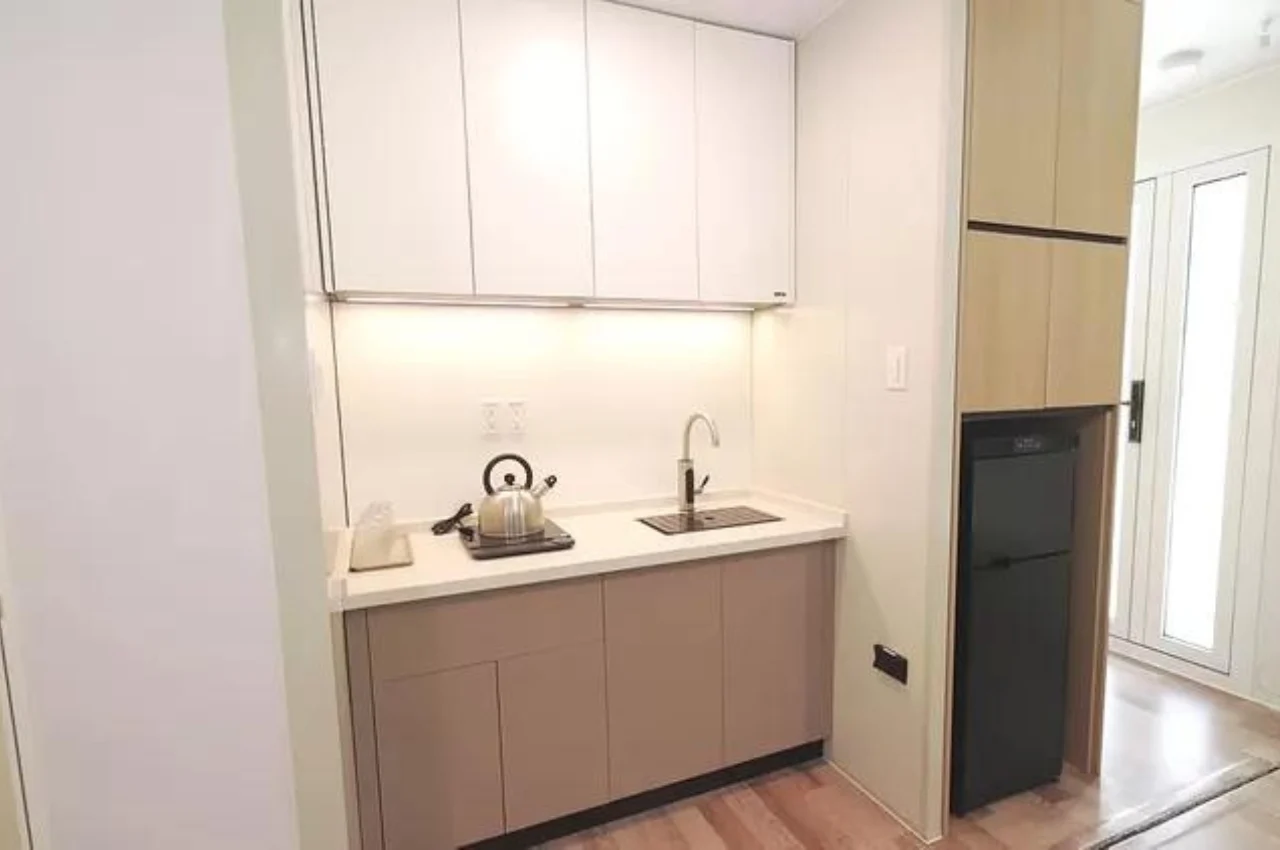 cuisine mini maison repliable de 34m2