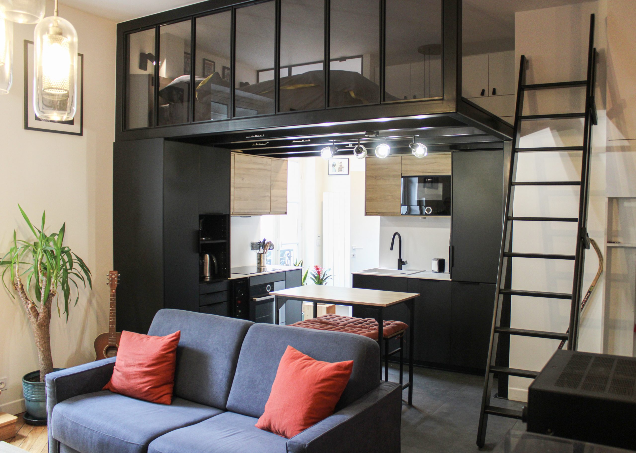 studio à Paris avec une chambre loft studio à Paris avec une chambre loft
