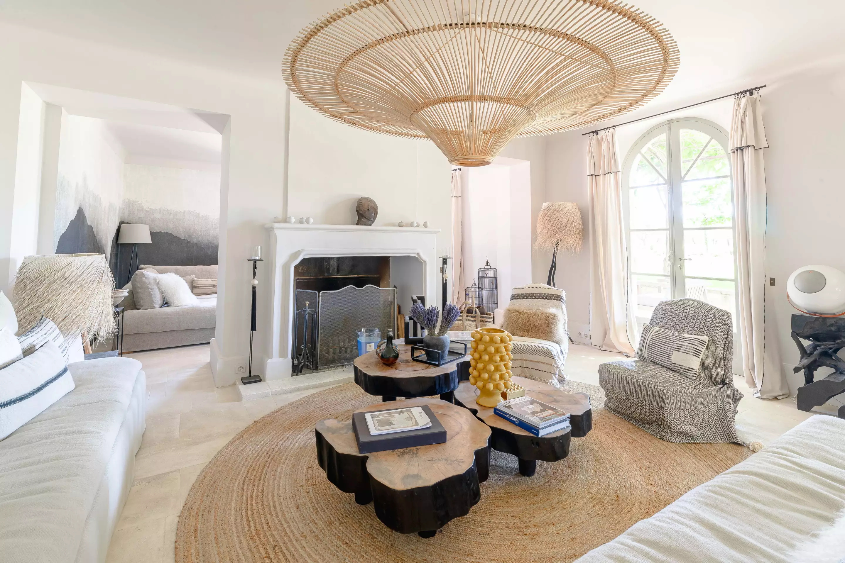 salon décoration naturelle maison Provence Bastide Bellavista