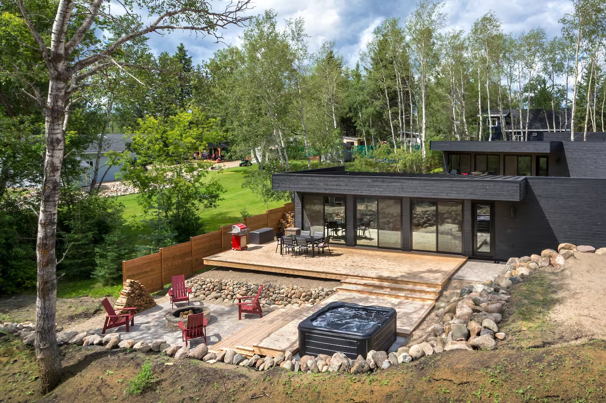 maison en bois 97m2 à toit plat