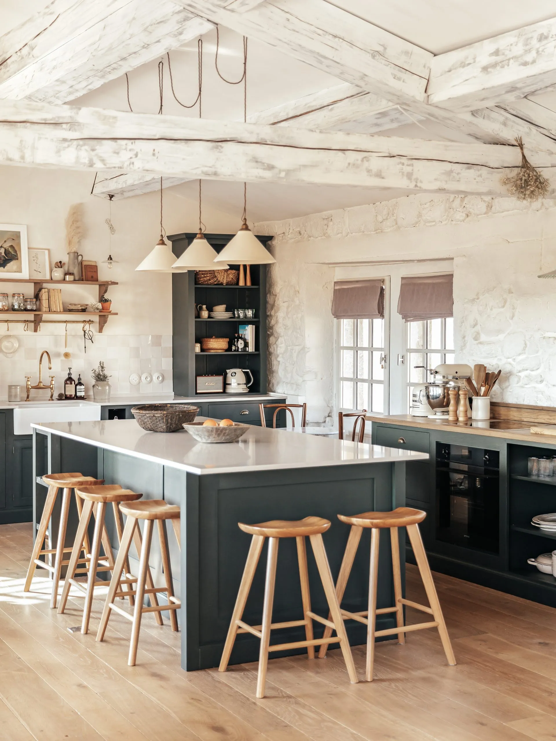 cuisine verte campagne chic Les Meubles de Métier ambiance Mirabeau