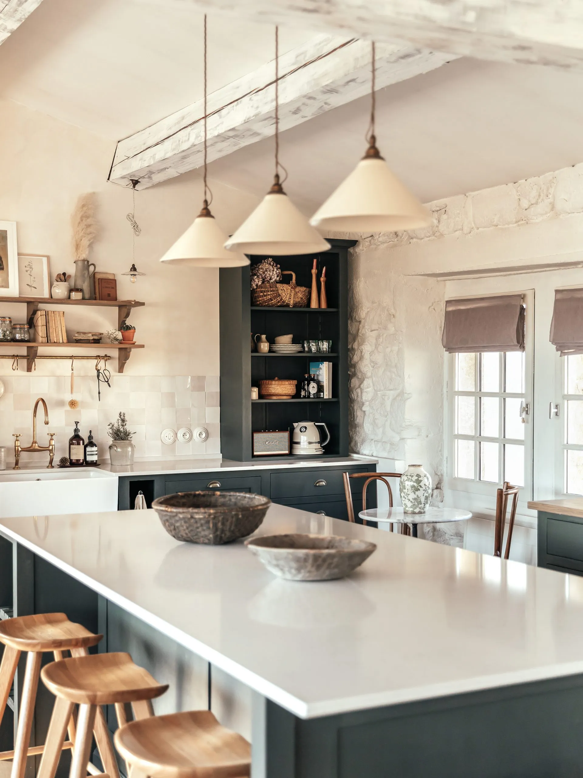 cuisine verte campagne chic Les Meubles de Métier ambiance Mirabeau