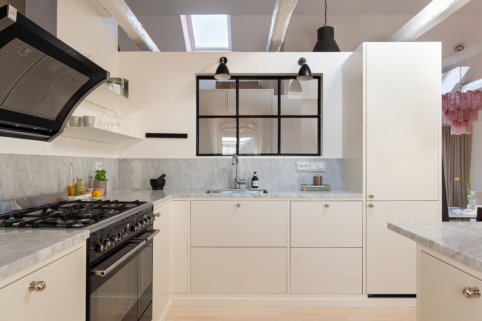 cuisine blanche ouverte