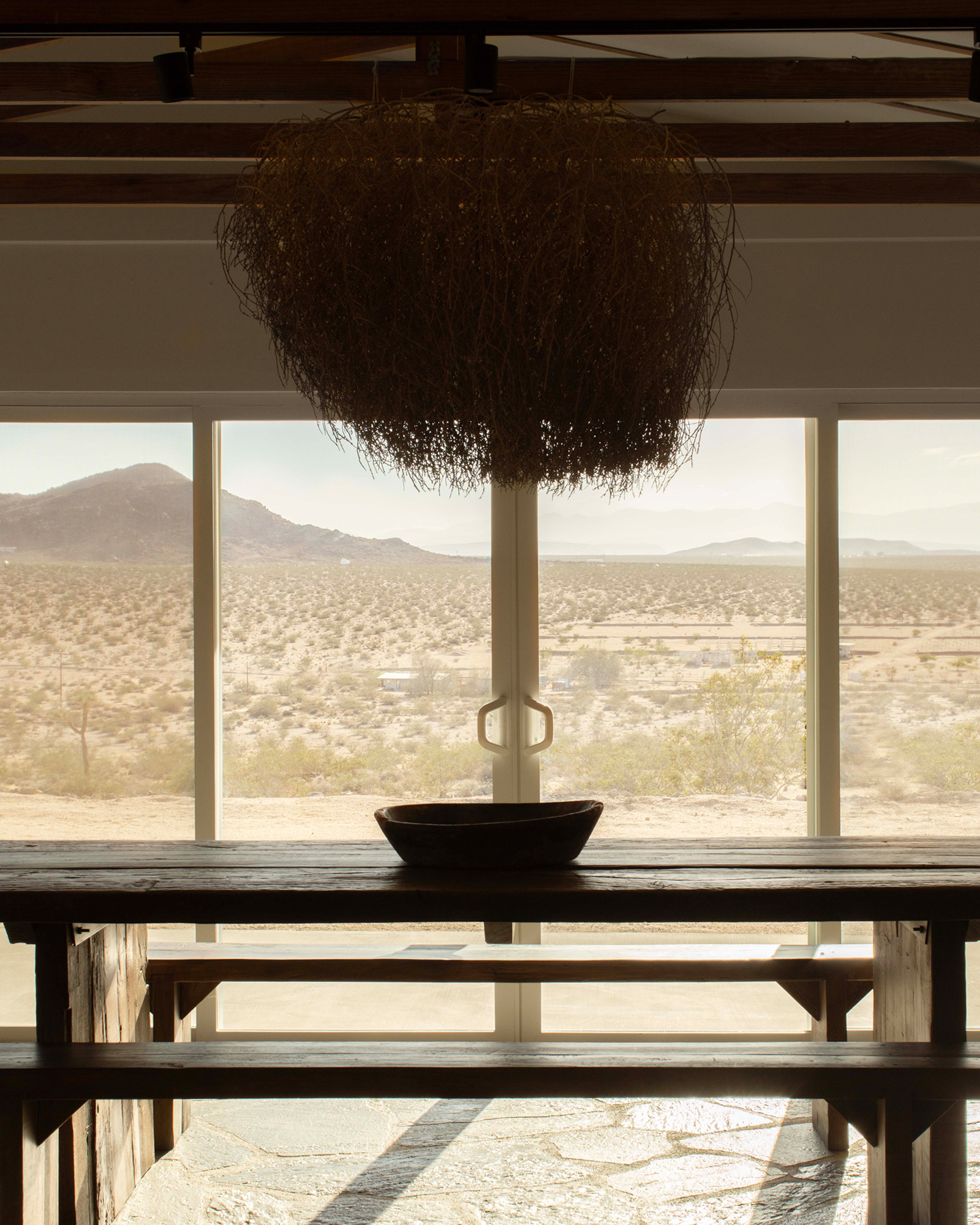 salle à manger vue désert de Mojave salle à manger vue désert de Mojave