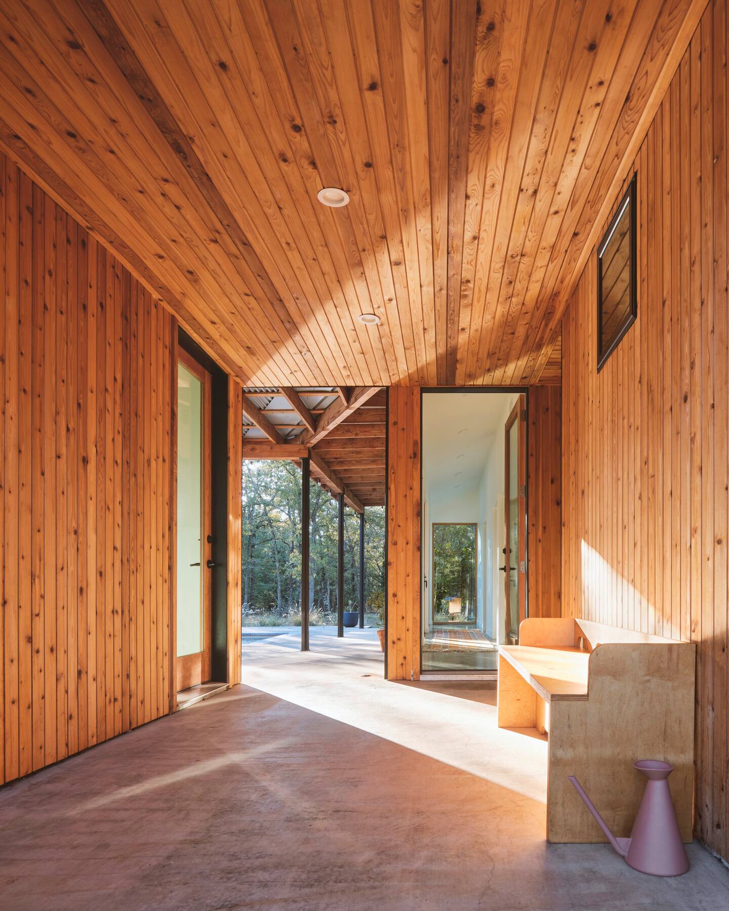 porche maison en bois Texas la Page House