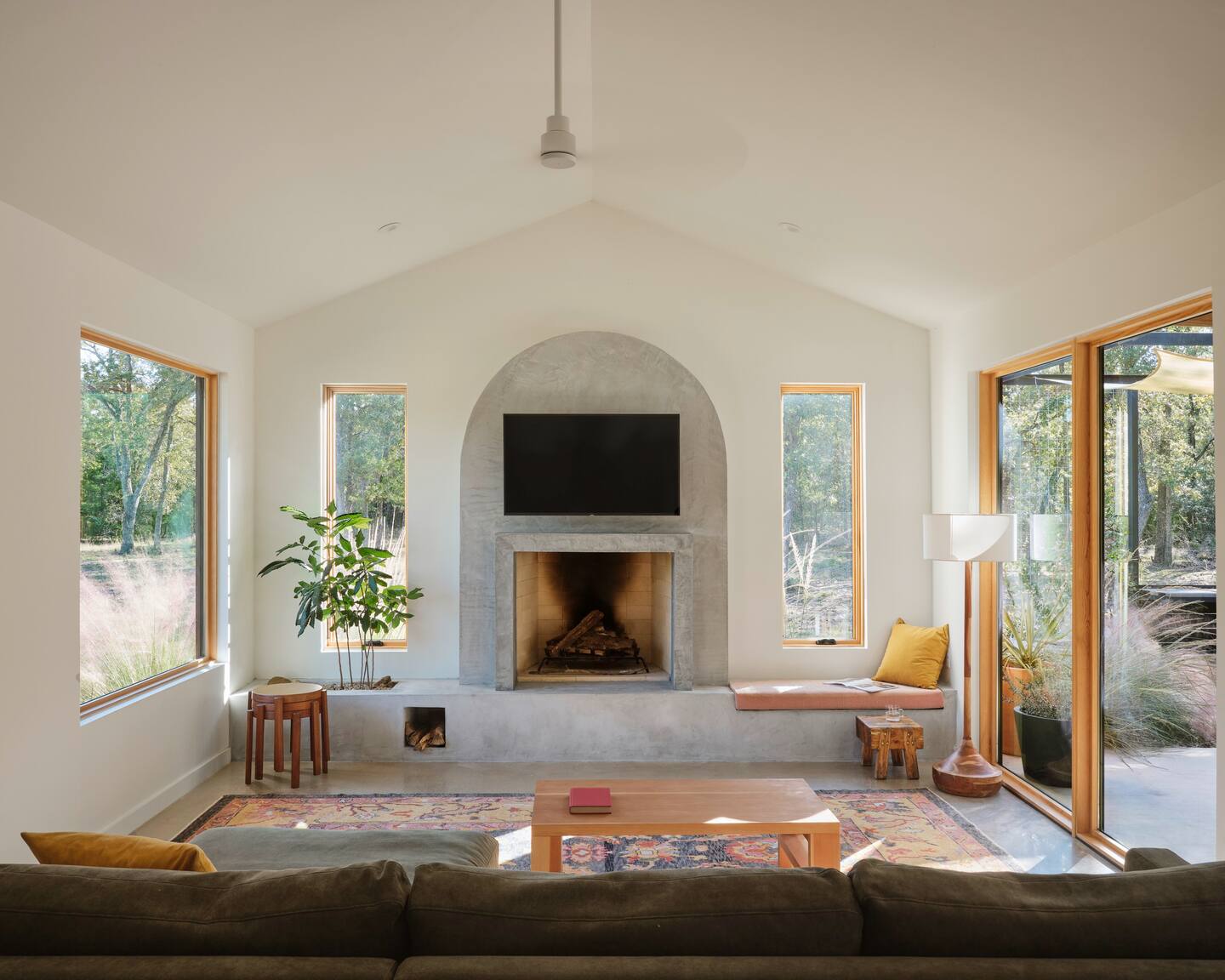 salon maison en bois Texas la Page House