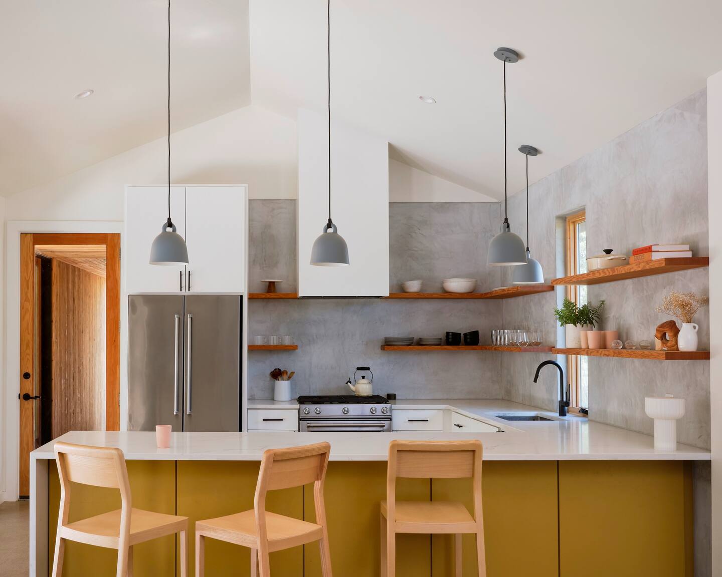 cuisine ouverte maison en bois Texas la Page House