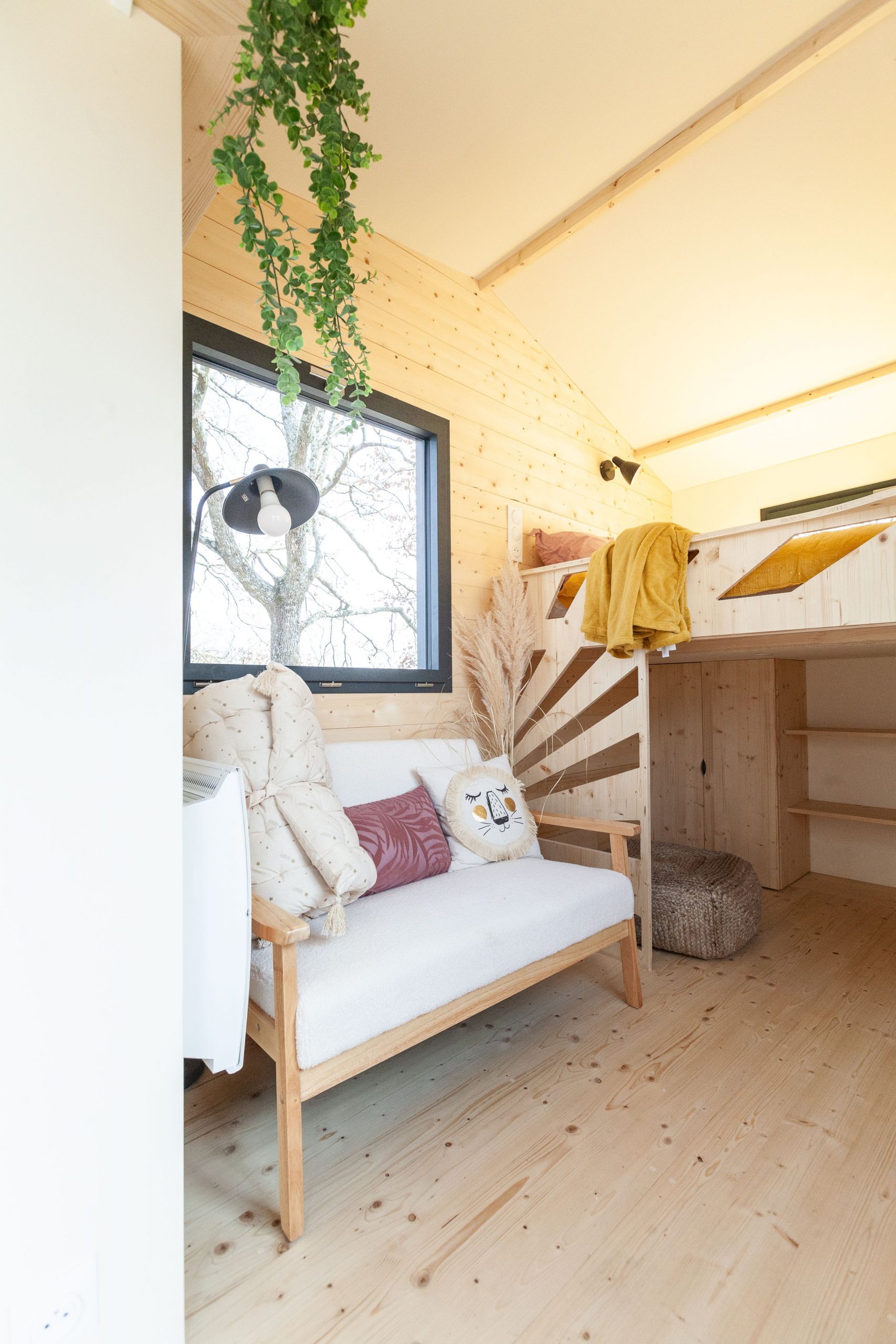 intérieur tiny house française Plume
