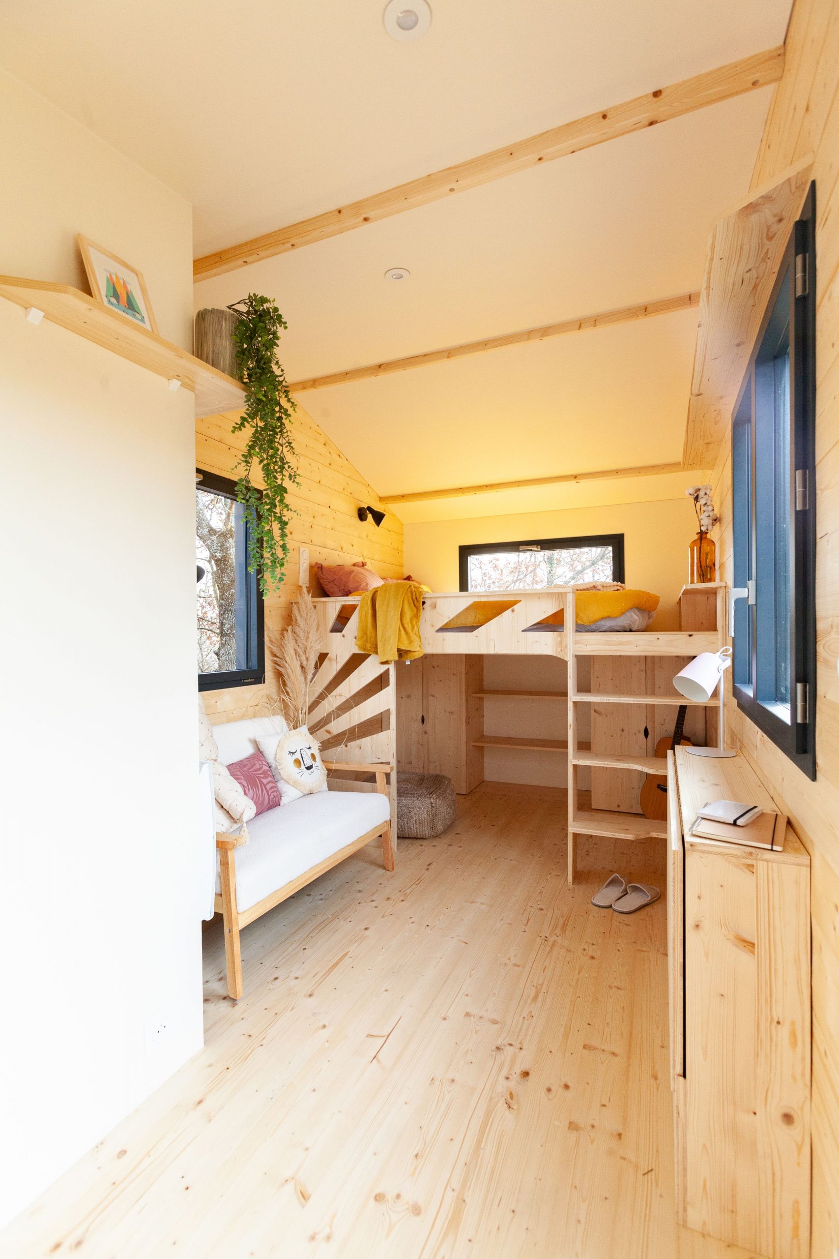 intérieur tiny house française Plume