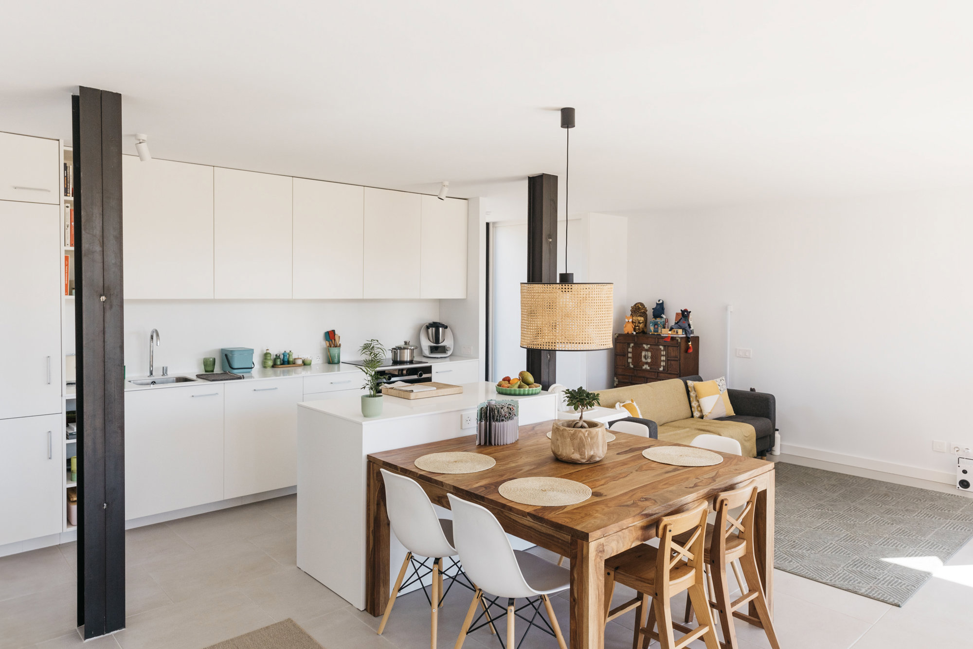 cuisine design blanche maison préfabriquée et modulaire Tini® Living