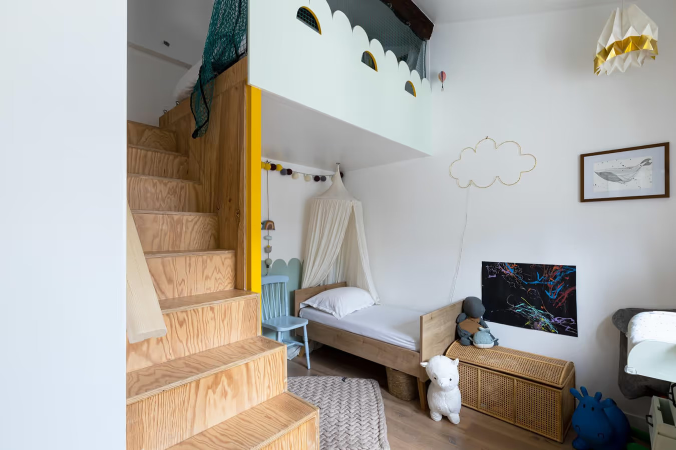 chambre enfant avec mezzanine appartement Paris chambre enfant avec mezzanine appartement Paris