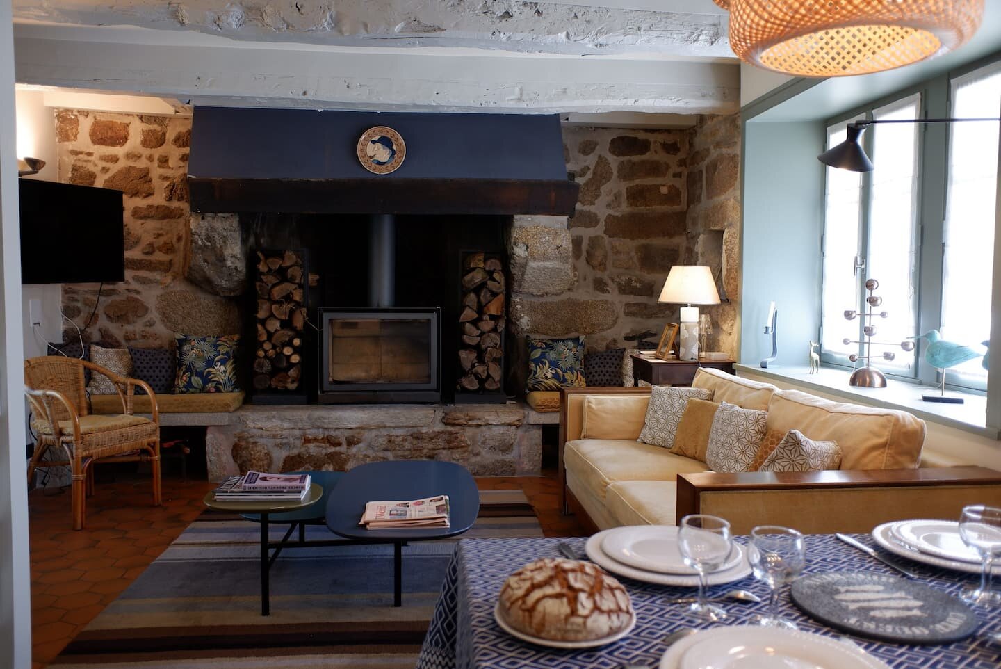 salon maison Bretagne décoration rustique