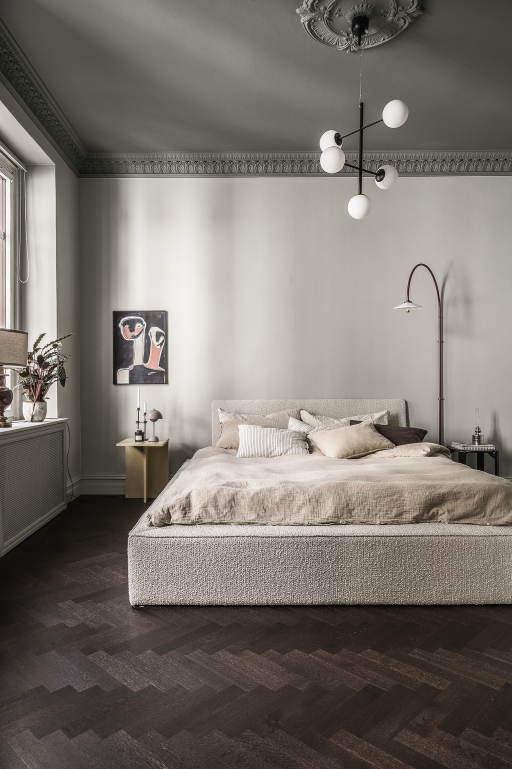 chambre plafond gris avec moulures décoration scandinave chambre plafond gris avec moulures décoration scandinave