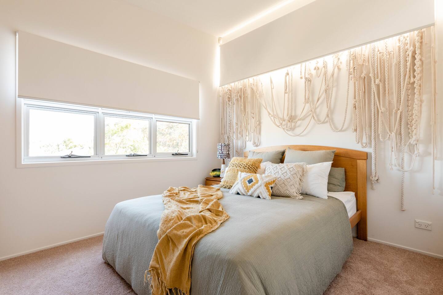 chambre macramé décoration contemporaine et naturelle