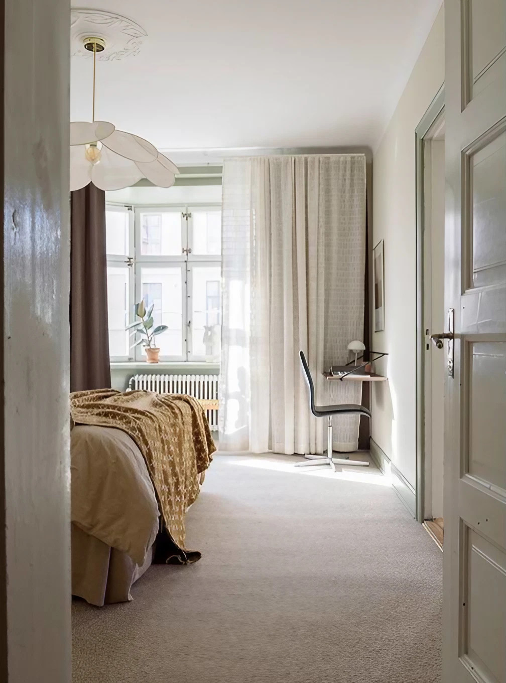 chambre décoration vintage et scandinave