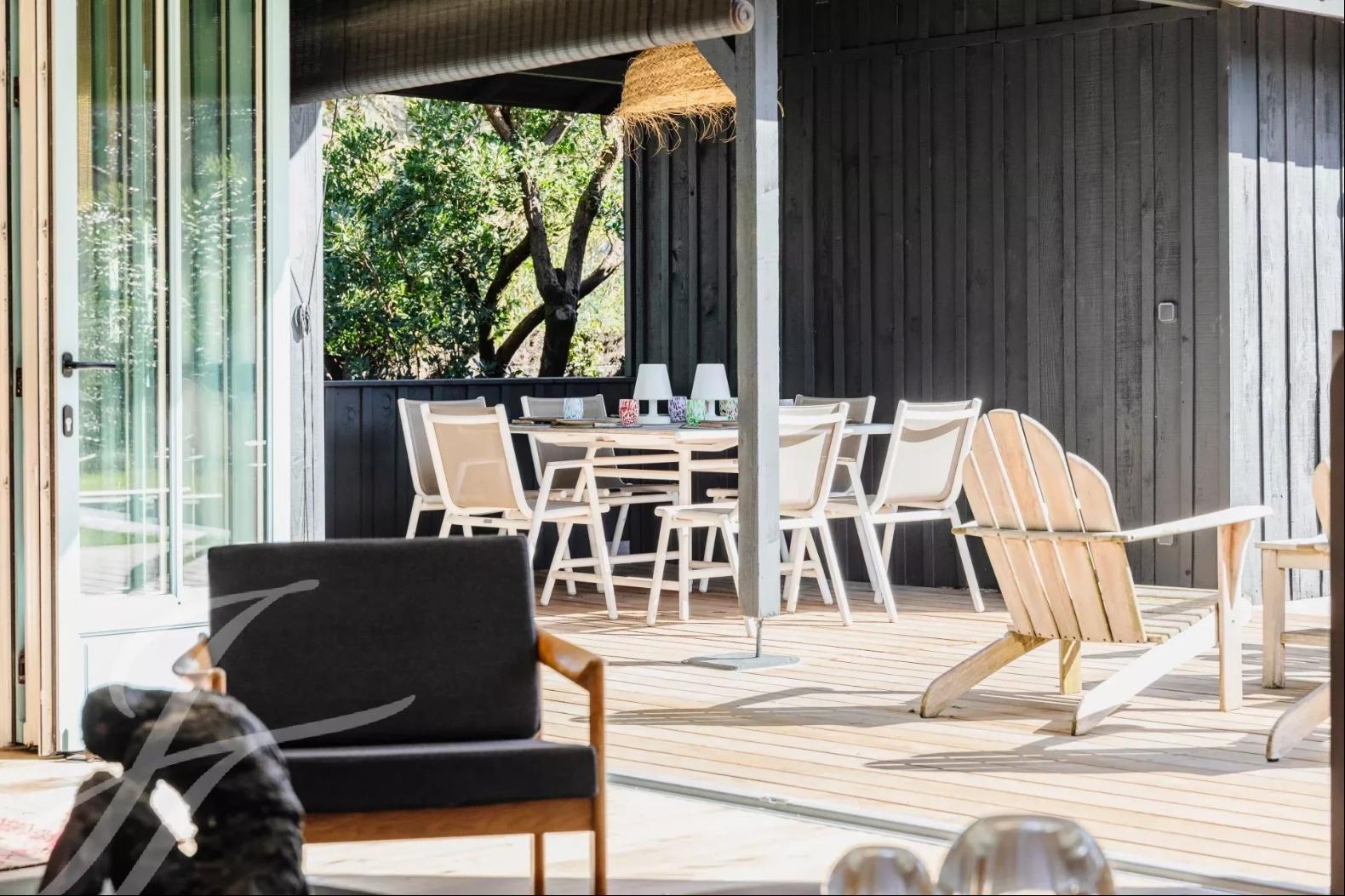 terrasse abritée maison en bois style Cap Ferret terrasse abritée maison en bois style Cap Ferret